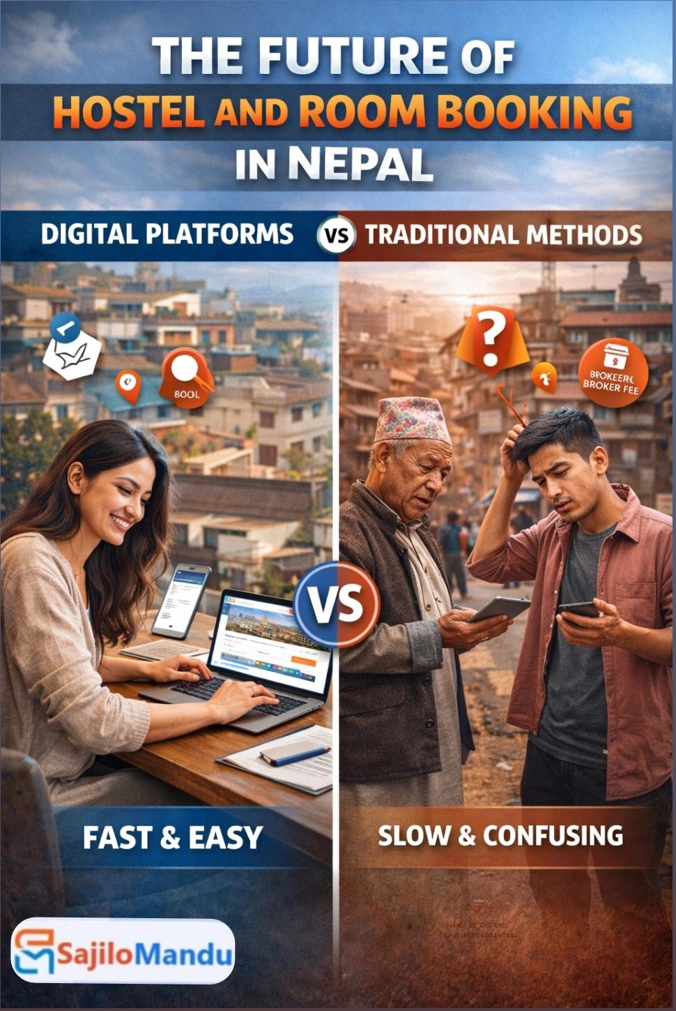 The Future of Hostel and Room Booking in Nepal: Digital Platform vs Traditional Platform
