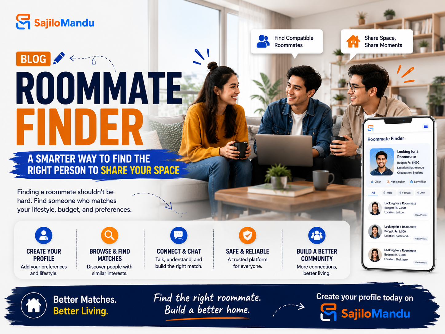 Roommate Finder in Nepal: A Smarter Way to Find the Right Person to Share your Space