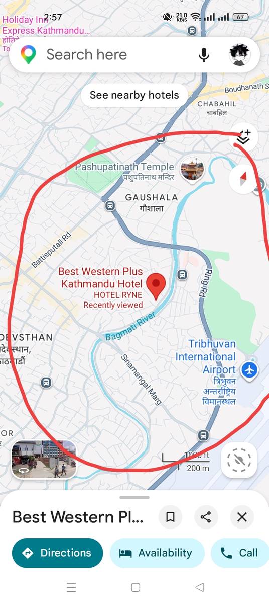 Want 1bhk or 2bhkr near gaushala santinagar somewhere in lalitpur airport