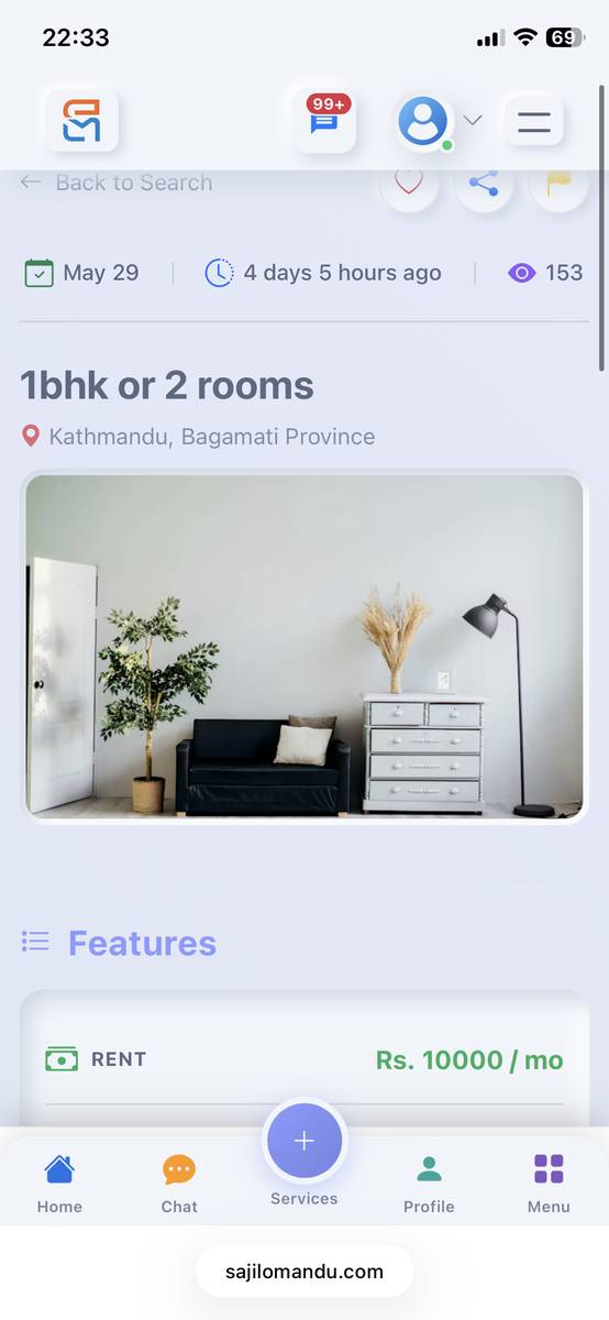 2 room or 1bhk
